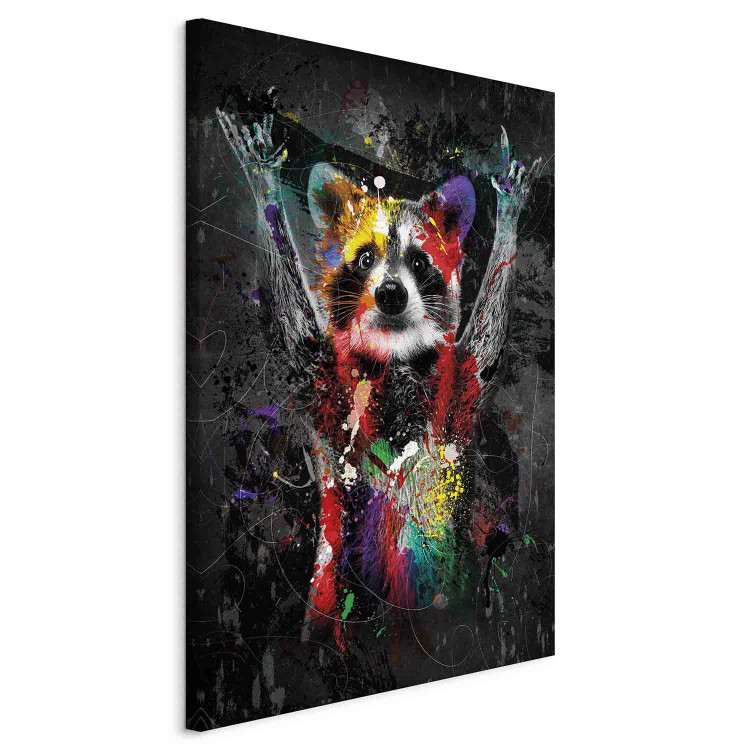 Canvas Colourful Animals: Racoon (1 Part) Vertical 126980 additionalImage 2