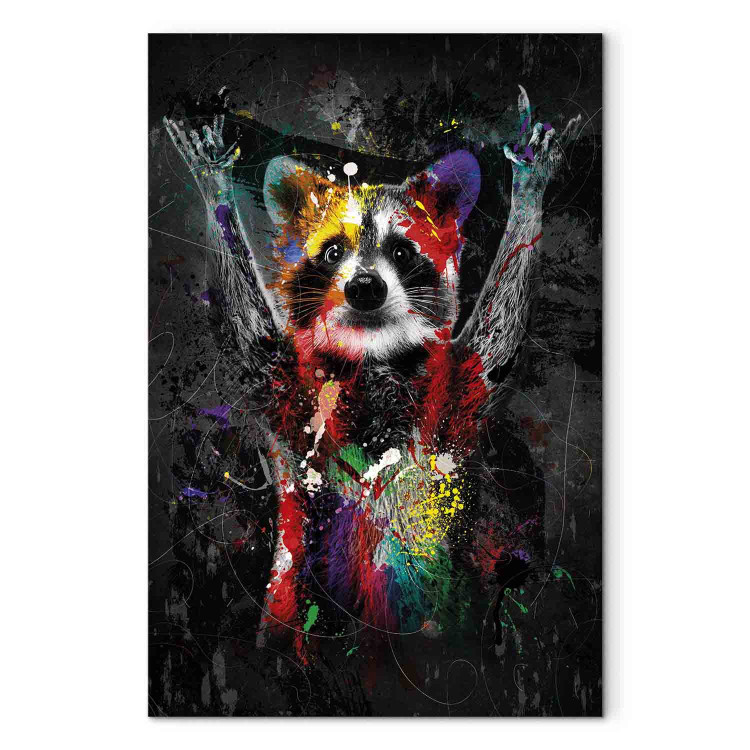 Canvas Colourful Animals: Racoon (1 Part) Vertical 126980 additionalImage 7