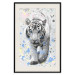 Wall Poster White Tiger - tropical animal on background of colorful watercolor dots 127880 additionalThumb 19