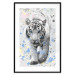 Wall Poster White Tiger - tropical animal on background of colorful watercolor dots 127880 additionalThumb 18