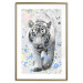 Wall Poster White Tiger - tropical animal on background of colorful watercolor dots 127880 additionalThumb 13