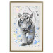 Wall Poster White Tiger - tropical animal on background of colorful watercolor dots 127880 additionalThumb 20