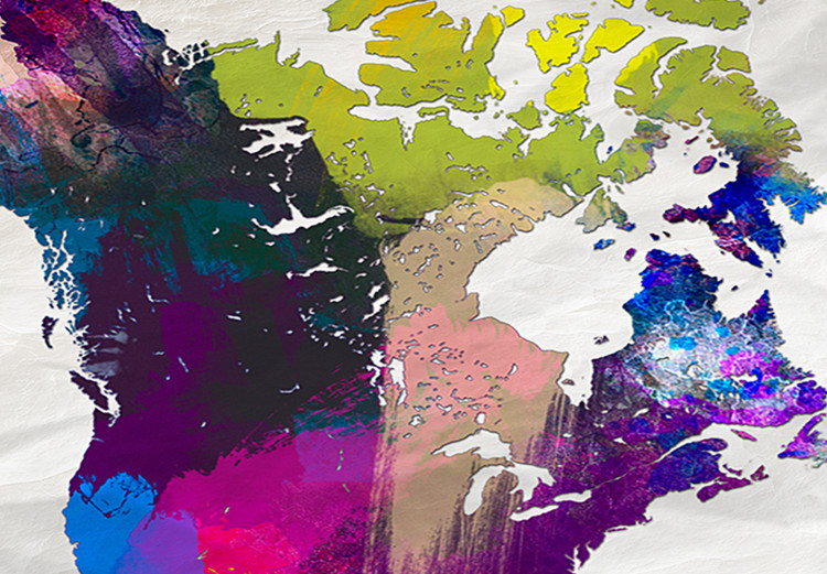 Large canvas print World Map: Rainbow Madness II [Large Format] 128680 additionalImage 4