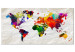 Large canvas print World Map: Rainbow Madness II [Large Format] 128680