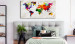 Large canvas print World Map: Rainbow Madness II [Large Format] 128680 additionalThumb 5
