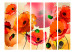 Folding Screen Velvet Poppies II (5-piece) - composition in colorful wildflowers 128980 additionalThumb 3