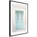 Poster Minty Invitation - turquoise door against pastel architecture background 129480 additionalThumb 8