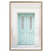 Poster Minty Invitation - turquoise door against pastel architecture background 129480 additionalThumb 21