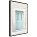 Poster Minty Invitation - turquoise door against pastel architecture background 129480 additionalThumb 2