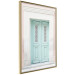 Poster Minty Invitation - turquoise door against pastel architecture background 129480 additionalThumb 14