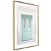 Poster Minty Invitation - turquoise door against pastel architecture background 129480 additionalThumb 7