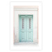 Poster Minty Invitation - turquoise door against pastel architecture background 129480 additionalThumb 25