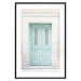 Poster Minty Invitation - turquoise door against pastel architecture background 129480 additionalThumb 17