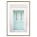 Poster Minty Invitation - turquoise door against pastel architecture background 129480 additionalThumb 14