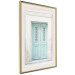 Poster Minty Invitation - turquoise door against pastel architecture background 129480 additionalThumb 3