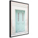 Poster Minty Invitation - turquoise door against pastel architecture background 129480 additionalThumb 13