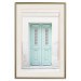 Poster Minty Invitation - turquoise door against pastel architecture background 129480 additionalThumb 20