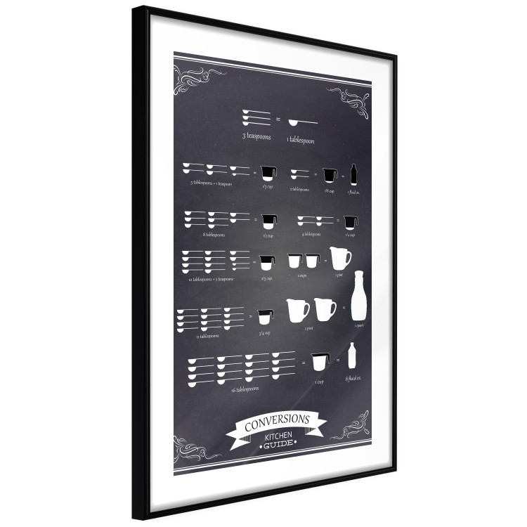 Poster Kitchen Helper - black and white instructions with English text 129580 additionalImage 6