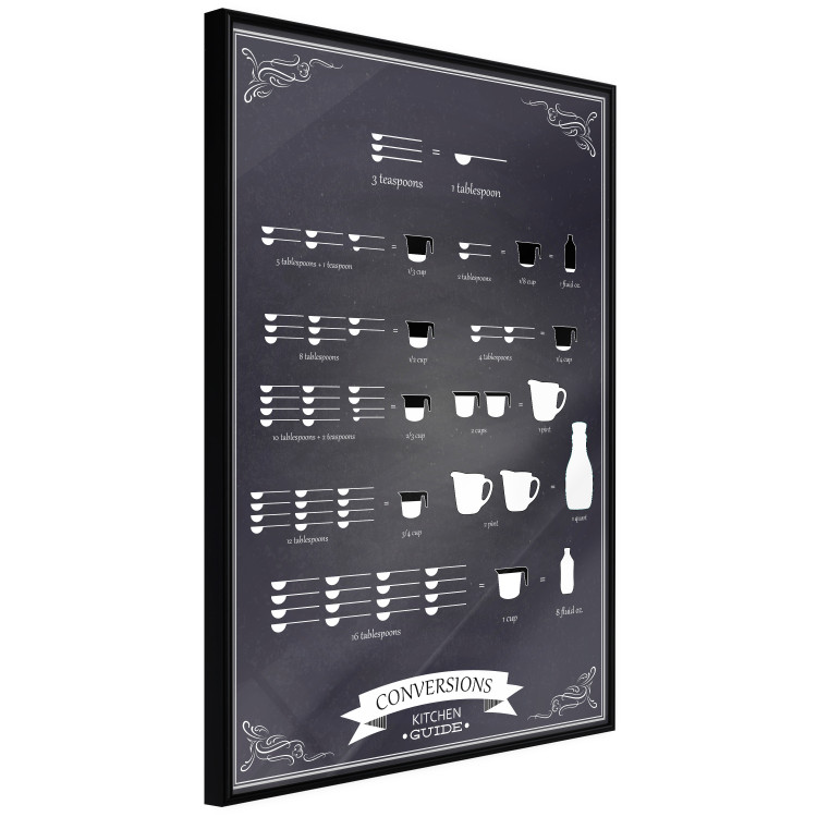 Poster Kitchen Helper - black and white instructions with English text 129580 additionalImage 13