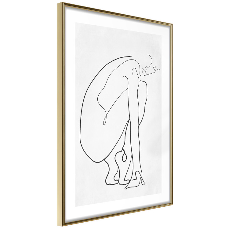 Wall Poster Perfect Line - line art of a female silhouette on a contrasting background 129780 additionalImage 9