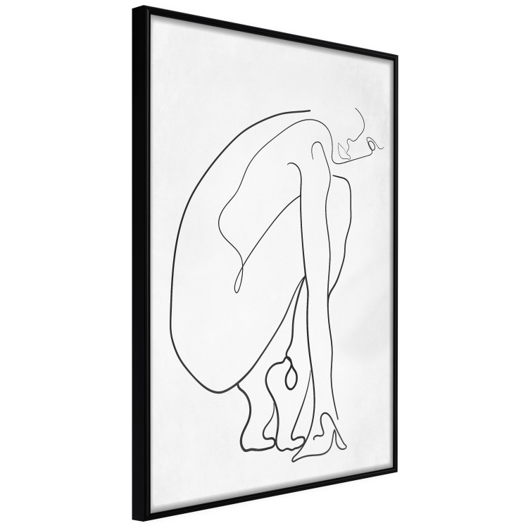 Wall Poster Perfect Line - line art of a female silhouette on a contrasting background 129780 additionalImage 13