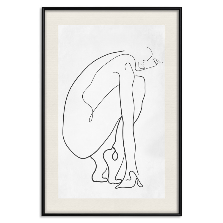 Wall Poster Perfect Line - line art of a female silhouette on a contrasting background 129780 additionalImage 27