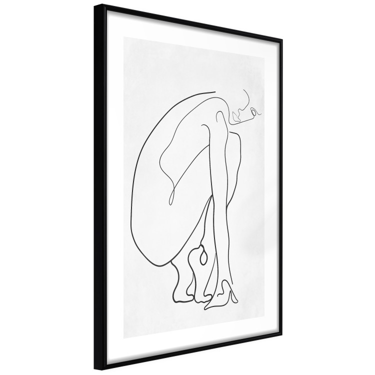 Wall Poster Perfect Line - line art of a female silhouette on a contrasting background 129780 additionalImage 6