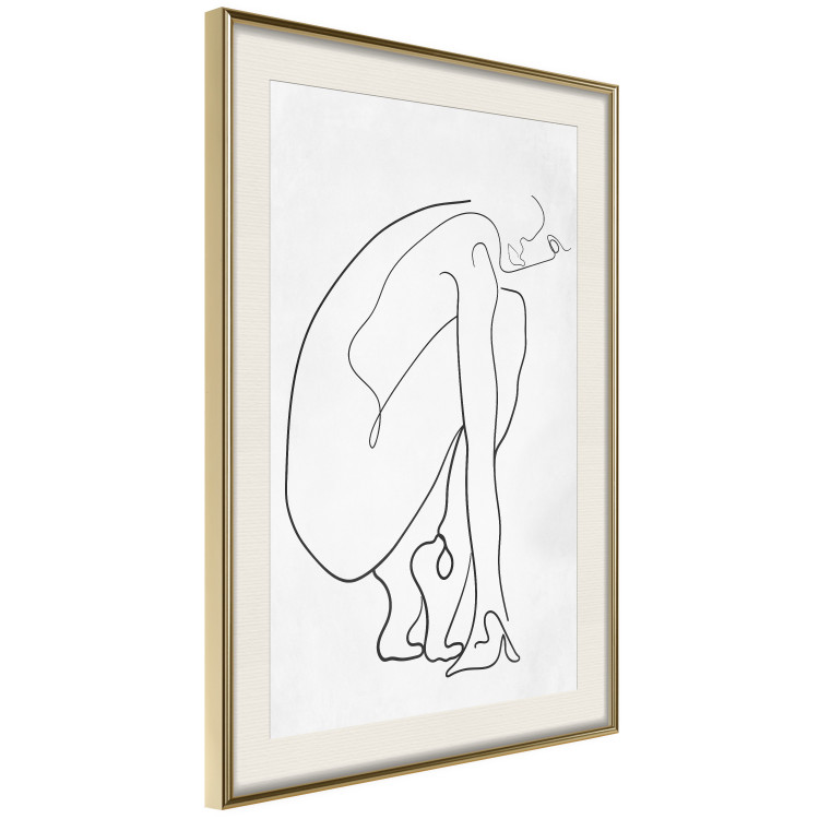 Wall Poster Perfect Line - line art of a female silhouette on a contrasting background 129780 additionalImage 3