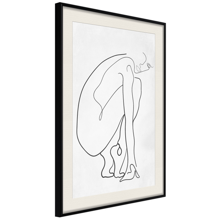 Wall Poster Perfect Line - line art of a female silhouette on a contrasting background 129780 additionalImage 2