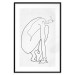 Wall Poster Perfect Line - line art of a female silhouette on a contrasting background 129780 additionalThumb 19
