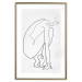 Wall Poster Perfect Line - line art of a female silhouette on a contrasting background 129780 additionalThumb 16