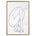 Wall Poster Perfect Line - line art of a female silhouette on a contrasting background 129780 additionalThumb 15