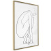 Wall Poster Perfect Line - line art of a female silhouette on a contrasting background 129780 additionalThumb 12