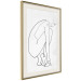 Wall Poster Perfect Line - line art of a female silhouette on a contrasting background 129780 additionalThumb 3