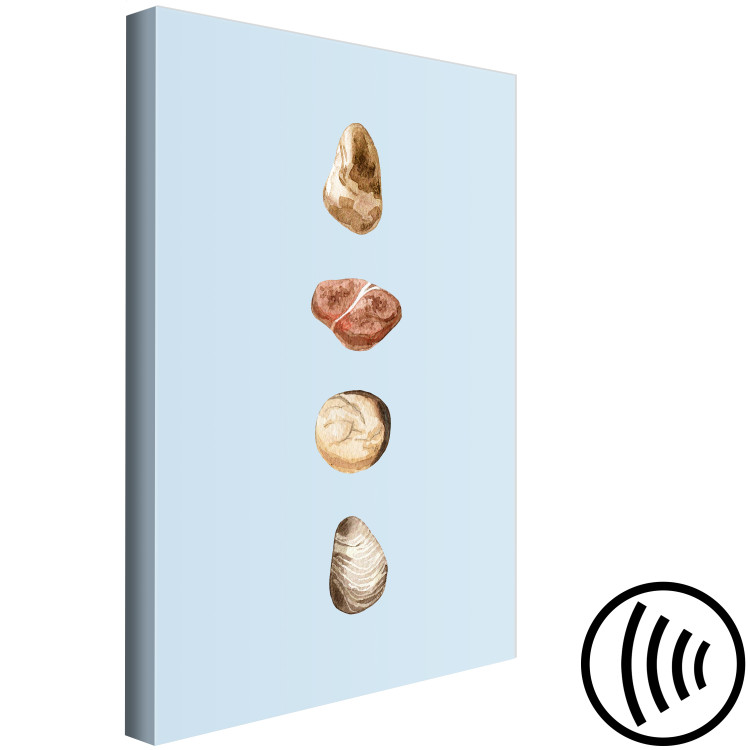 Canvas Treasures of Wanderlust (1-piece) Vertical - mountain and sea stones 129880 additionalImage 6