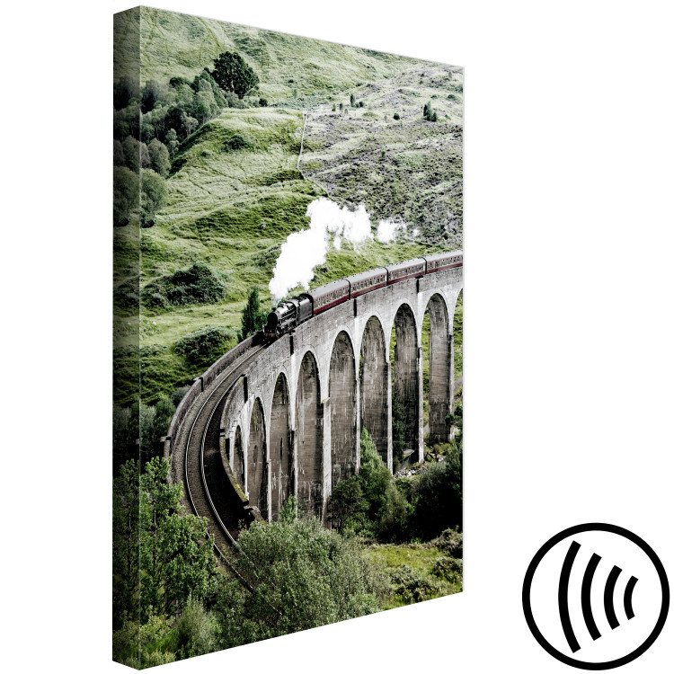 Canvas Journey Through Time (1-piece) Vertical - landscape of a bridge with a train 130280 additionalImage 6