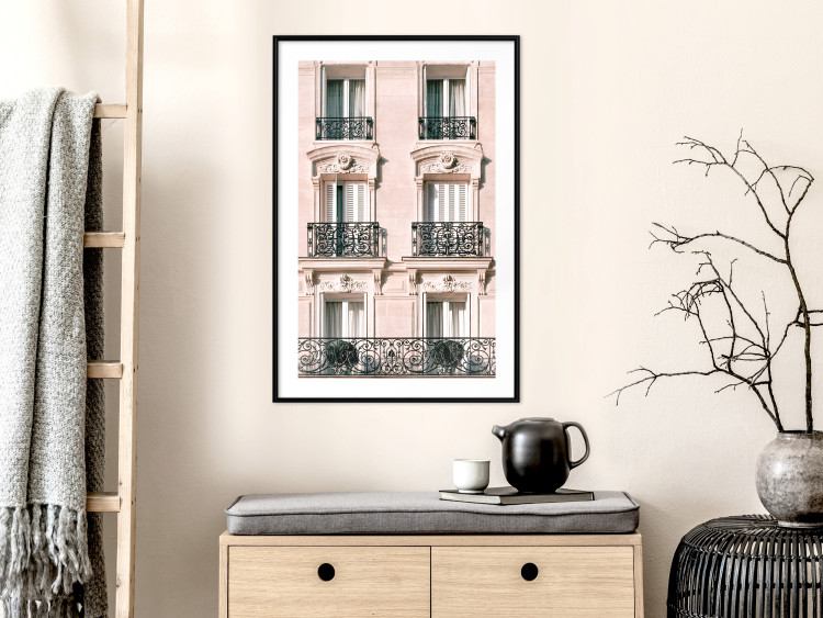 Wall Poster Sunny Facade - building architecture with patterned window frames 132280 additionalImage 23