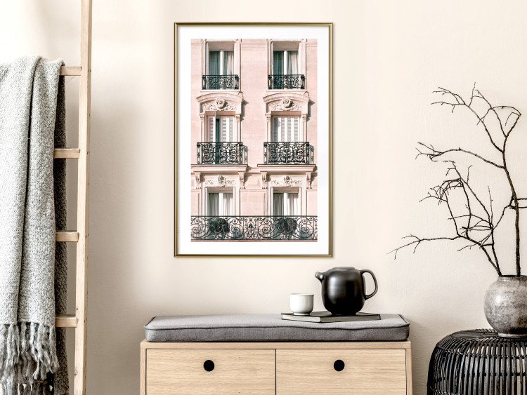 Wall Poster Sunny Facade - building architecture with patterned window frames 132280 additionalImage 13