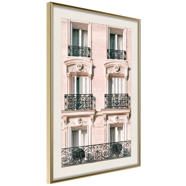 Wall Poster Sunny Facade - building architecture with patterned window frames 132280 additionalImage 3
