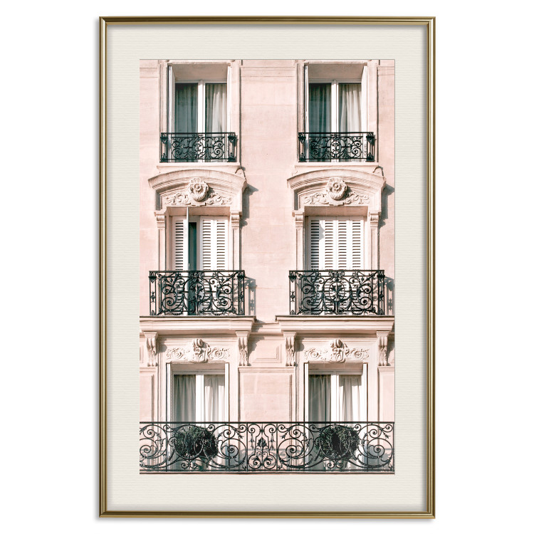 Wall Poster Sunny Facade - building architecture with patterned window frames 132280 additionalImage 20