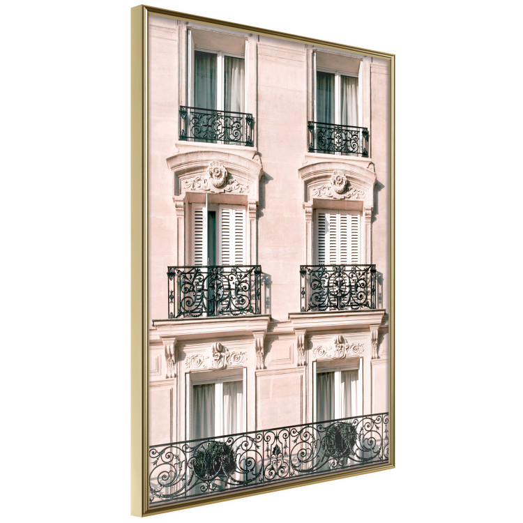 Wall Poster Sunny Facade - building architecture with patterned window frames 132280 additionalImage 12