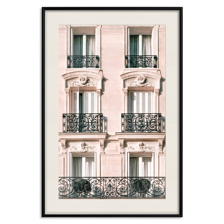 Wall Poster Sunny Facade - building architecture with patterned window frames 132280 additionalImage 19