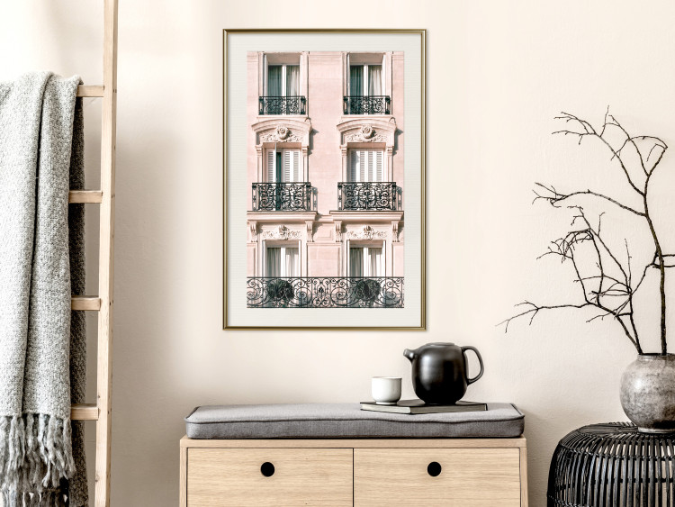 Wall Poster Sunny Facade - building architecture with patterned window frames 132280 additionalImage 22