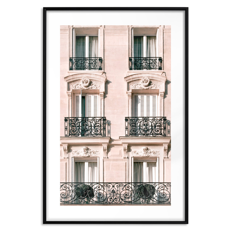 Wall Poster Sunny Facade - building architecture with patterned window frames 132280 additionalImage 15