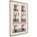 Wall Poster Sunny Facade - building architecture with patterned window frames 132280 additionalThumb 3