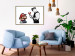 Wall Poster Banksy: Mushroom Picker - colorful character and black policeman on a white background 132480 additionalThumb 7