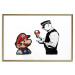 Wall Poster Banksy: Mushroom Picker - colorful character and black policeman on a white background 132480 additionalThumb 14