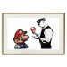 Wall Poster Banksy: Mushroom Picker - colorful character and black policeman on a white background 132480 additionalThumb 19