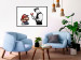 Wall Poster Banksy: Mushroom Picker - colorful character and black policeman on a white background 132480 additionalThumb 5