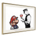 Wall Poster Banksy: Mushroom Picker - colorful character and black policeman on a white background 132480 additionalThumb 2